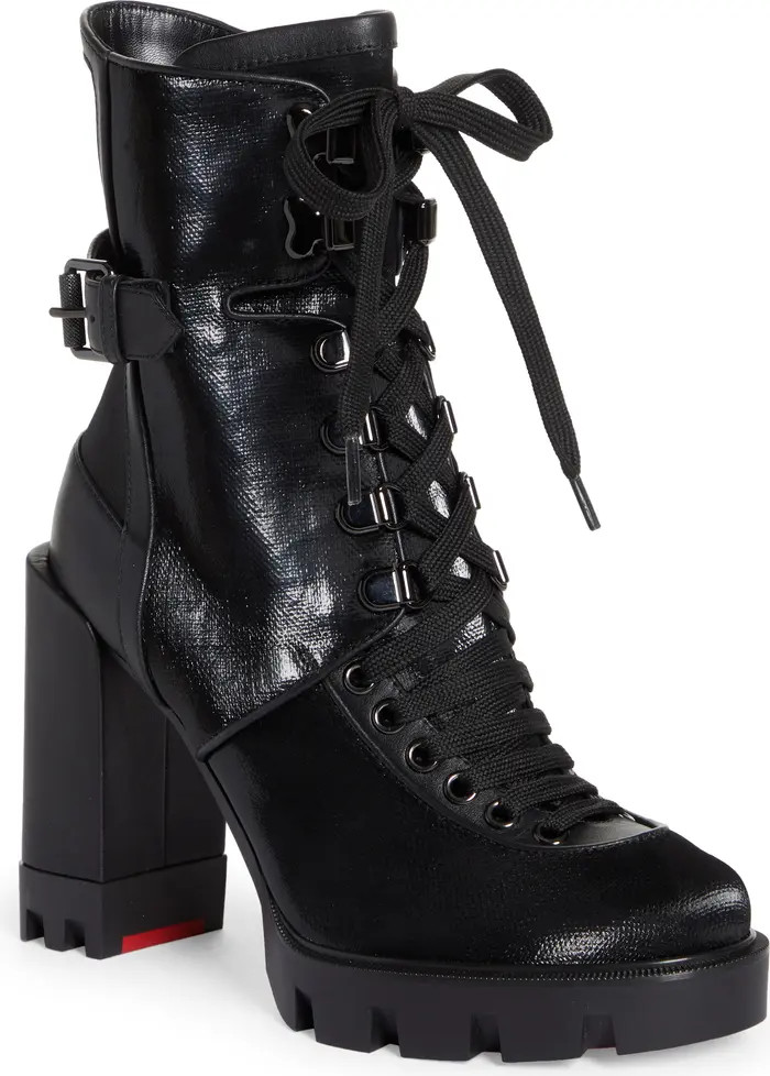 Christian Louboutin Macademia Block Heel Combat Boot (Women) | Nordstrom | Nordstrom