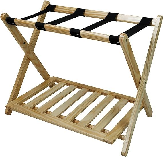 Amazon.com: Casual Home 102-20 Extra Wide Luggage Rack, Natural : Home & Kitchen | Amazon (US)