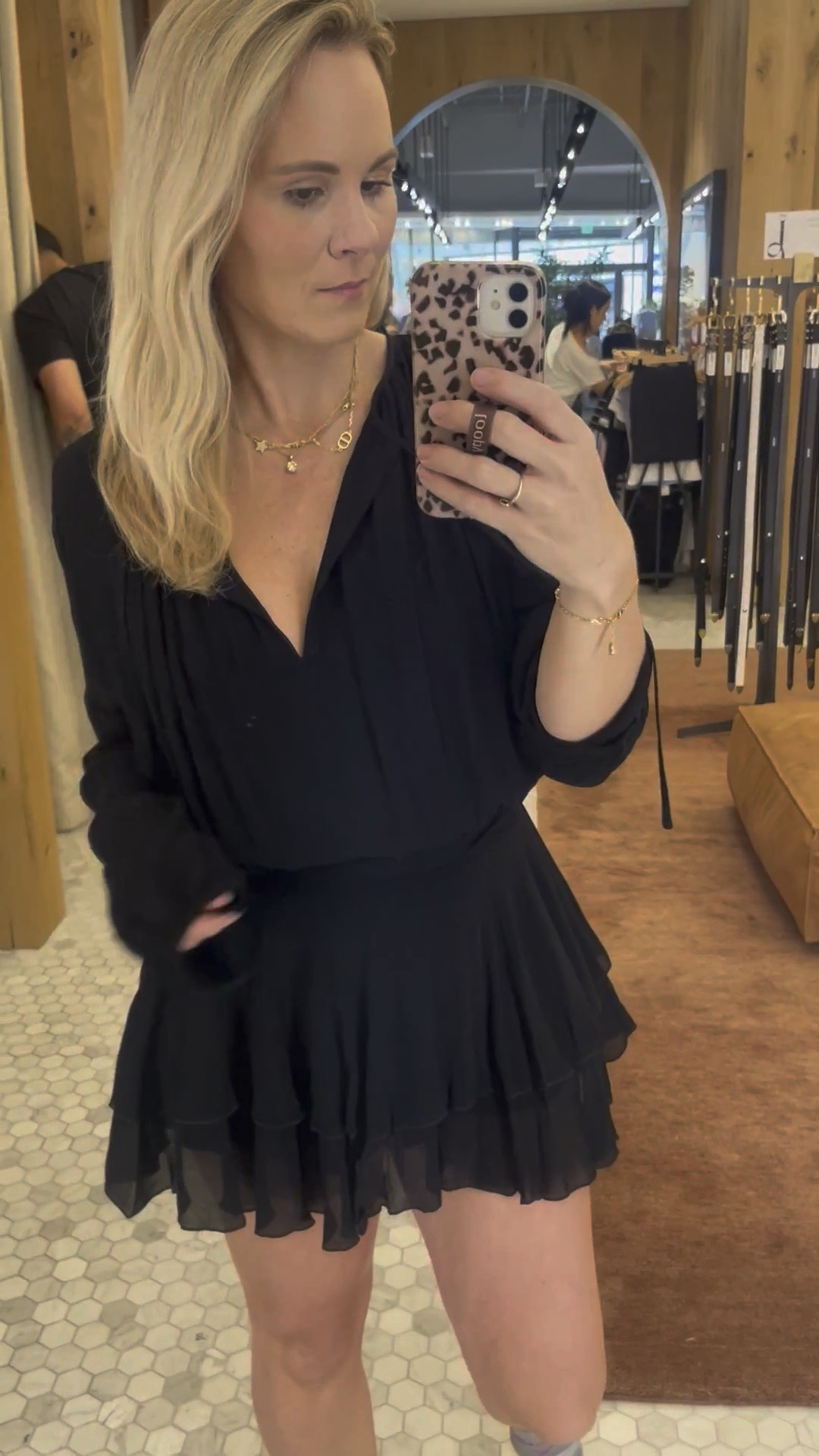 How cute is this dress from Aritzia? I didn’t pick this out my stylist did and I thought it was absolutely adorable. I am in a size small in this, but I thought the back was just a little too short for me. I wanna make sure my booty is covered up for sure so maybe if I would sized up to a medium it would’ve felt a little bit better, but I absolutely love how cute this is and it does come in other colors. ￼

#LTKdayinmylife #LTKmomlife #LTKWedding
