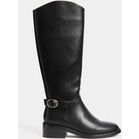 M&S Buckle Knee High Riding Boot Black | Marks & Spencer (UK)