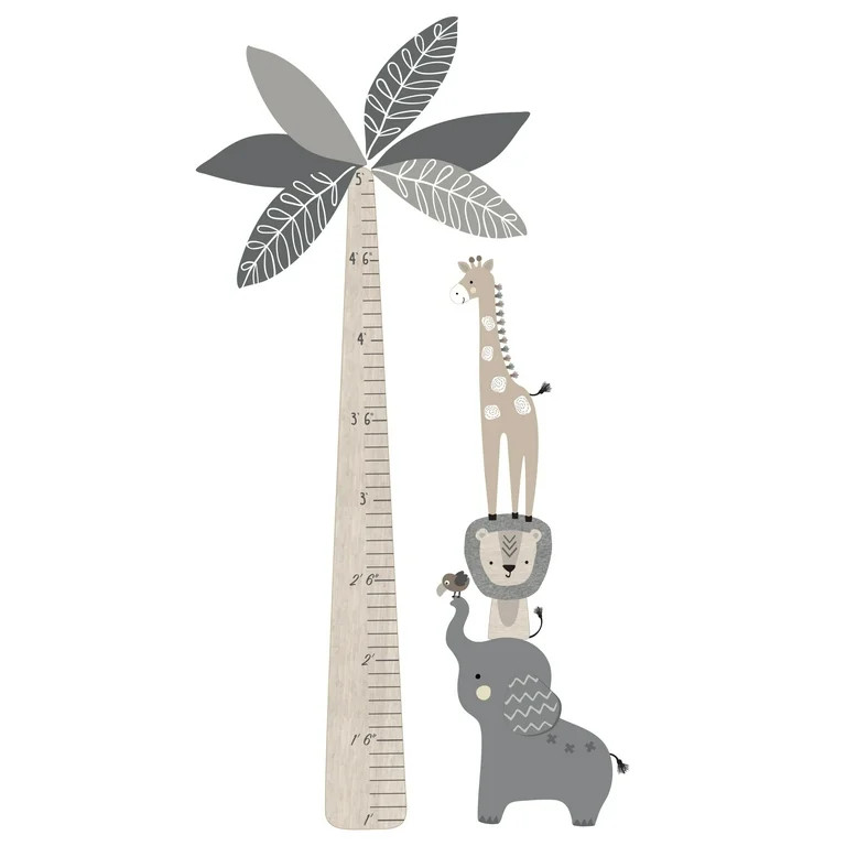 Lambs & Ivy Jungle Safari Calcomanías de Pared con Tabla de Crecimiento Infantil Tree with Anima... | Walmart (US)