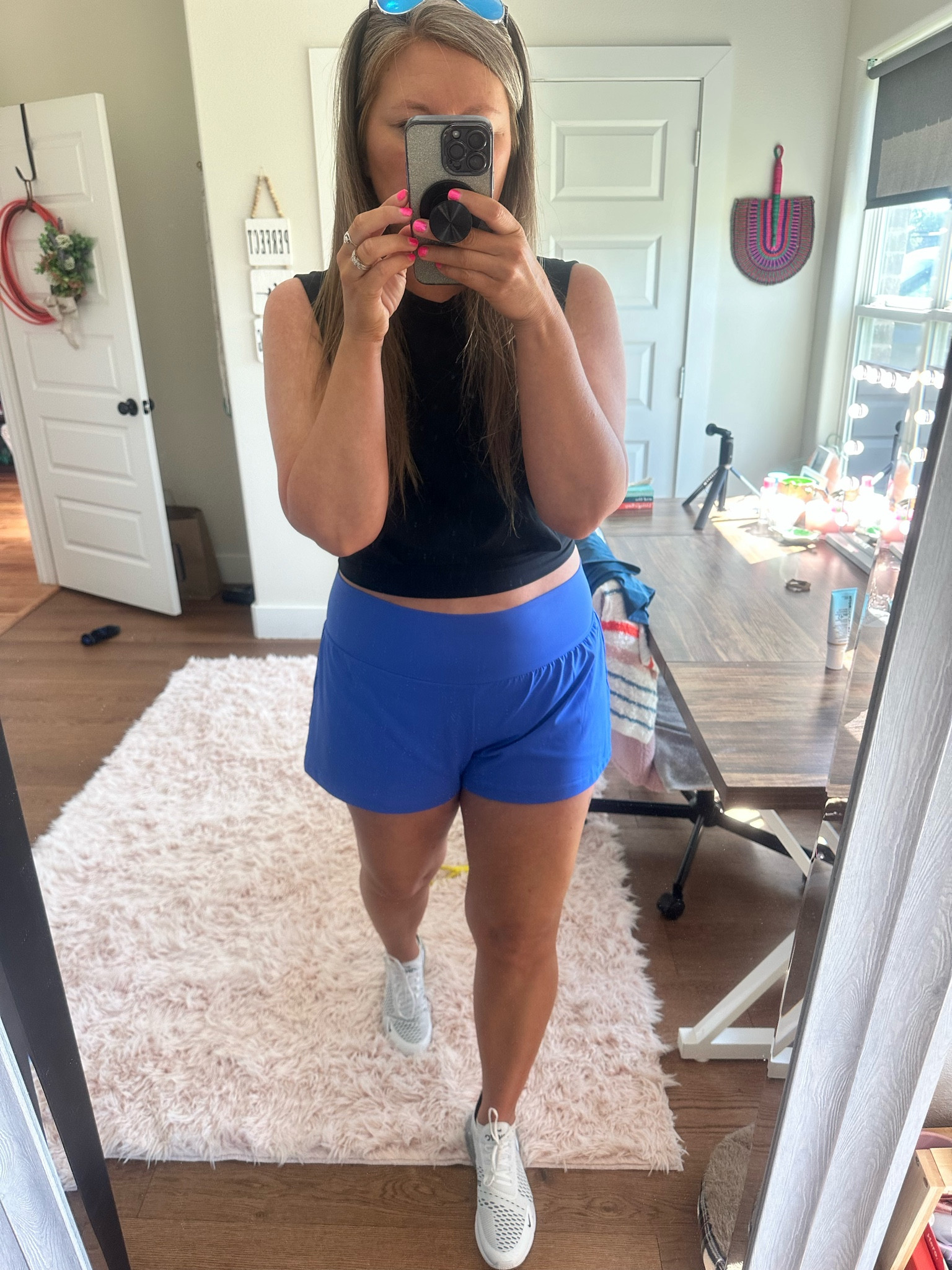 Athletic Shorts Halara 2 in 1, Cropped Tank Top, Running Shoes Nike Air270, White Nike Tennis Shoes

#LTKFindsUnder100 #LTKActive #LTKMidsize