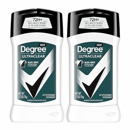 Degree Men UltraClear Antiperspirant Deodorant Black+White 2 Count 72-Hour Sweat & Odor Protection Antiperspirant For Men With MotionSense Technology 2.7 oz | Amazon (US)