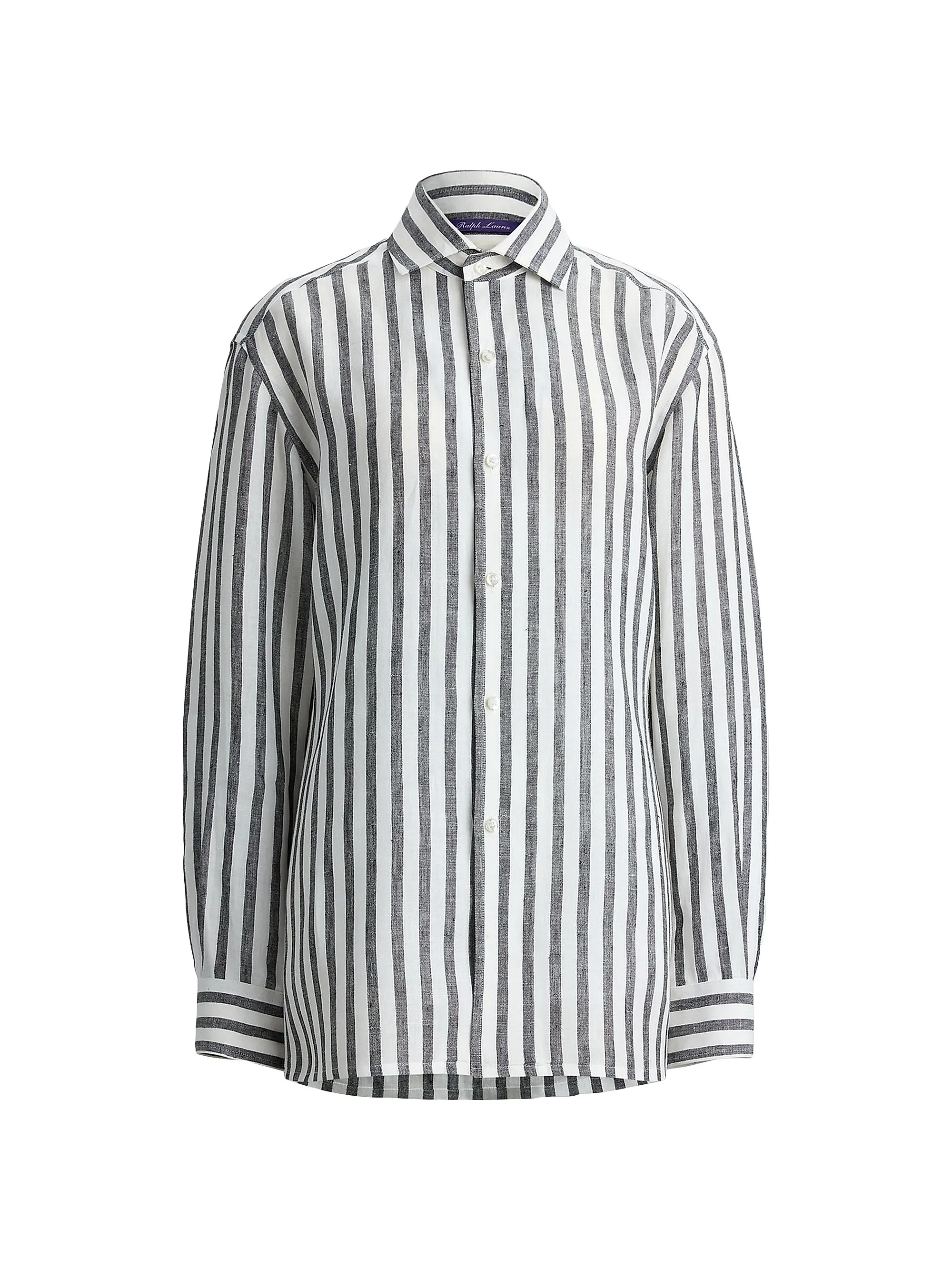 Ralph Lauren Collection Capri Relaxed-Fit Striped Linen Shirt | Saks Fifth Avenue | Saks Fifth Avenue
