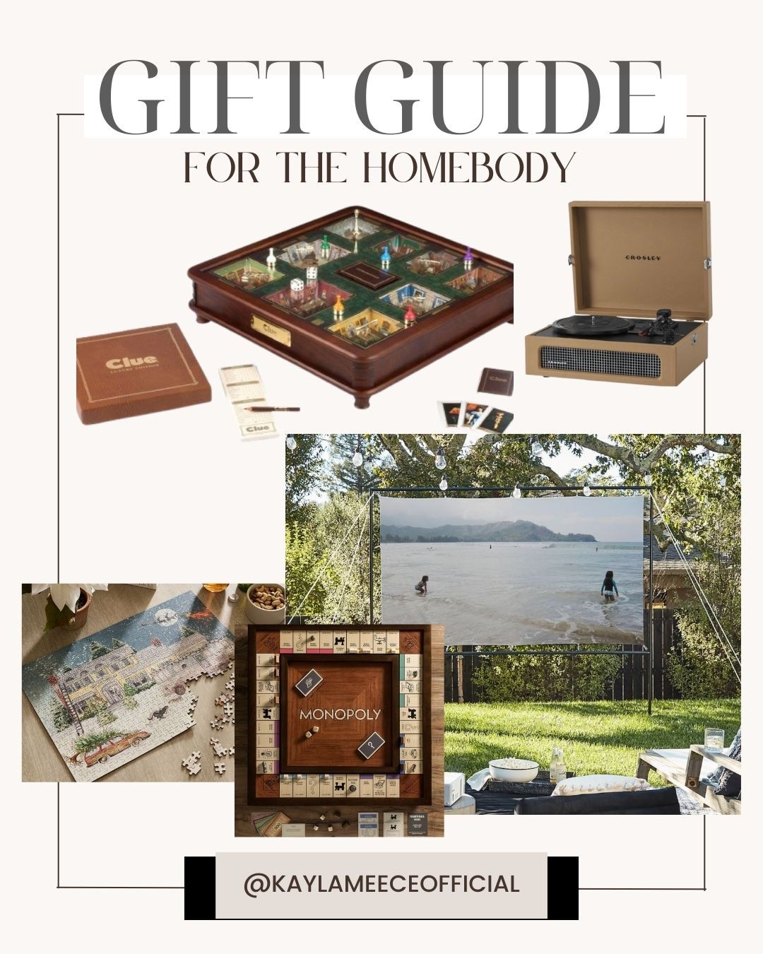Gift Guide for the Homebody 

#giftguide2024 #homebodygifts #vintageboardgame #familygifts #christmaspuzzle #outdoormoviescreen #backyardmovietheatre #uniquegiftideas #giftsforsomeonewhohasitall #turntable #musiclovergift #hometurntable #vinylrecord #modernvinylrecord #giftsforhim #giftsforher #giftsforcouples #giftsfornewhome #giftsforentertainer #fungifts 

#LTKHoliday #LTKGiftGuide #LTKHome