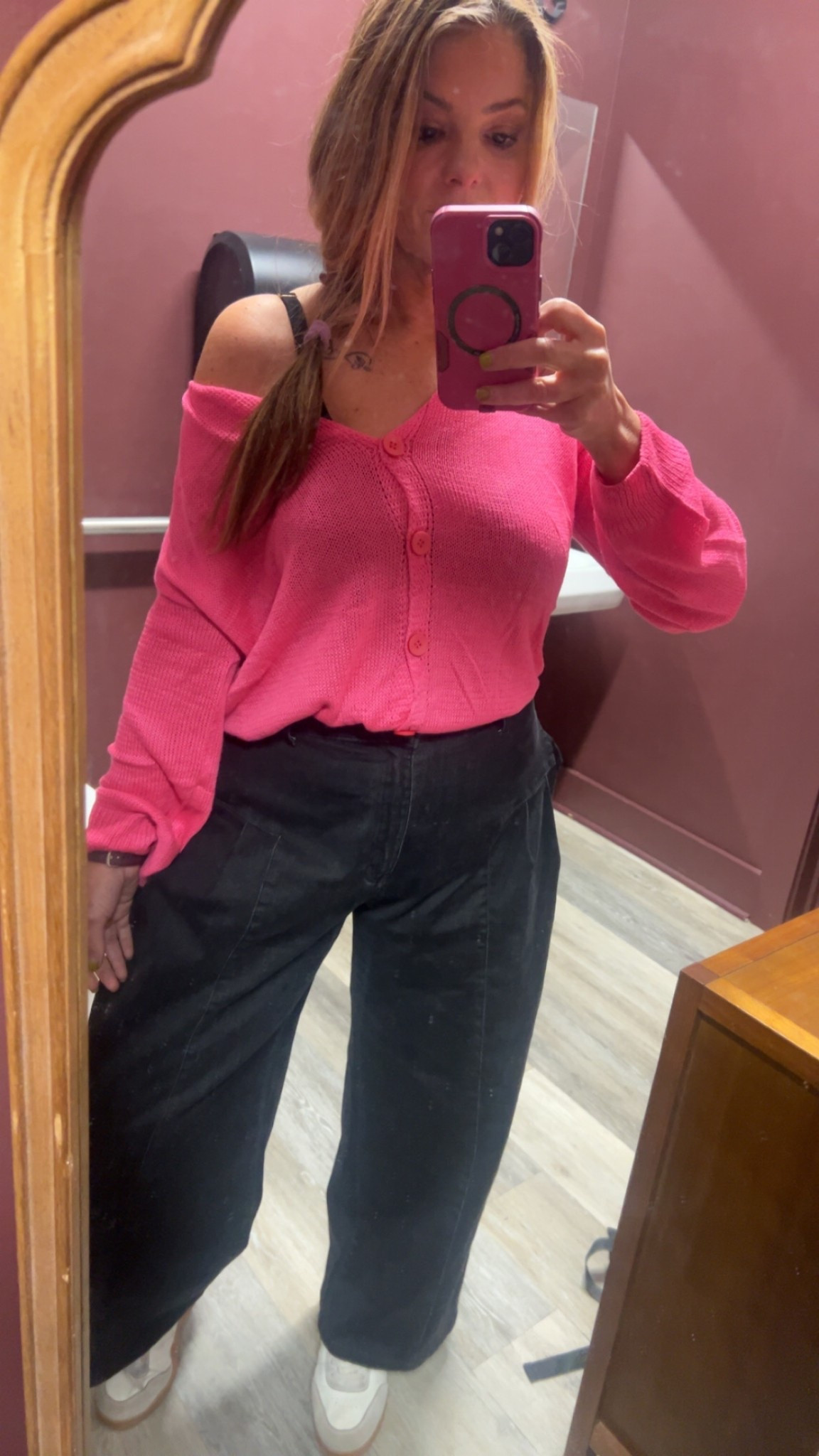 I have this cardigan in almost every color! I love it tucked and off shoulder but it’s also great over a tank and worn unbuttoned. The knit is so lightweight and excellent for Spring, Easter, vacation etc.. it’s an oversized fit so it runs large.

#LTKMidsize #LTKWorkwear #LTKootd