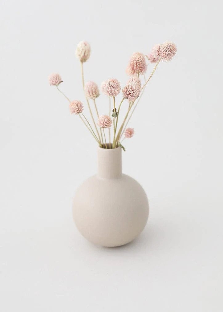 Afloral Beige Mini Ceramic Bud Vase - 5" | Afloral