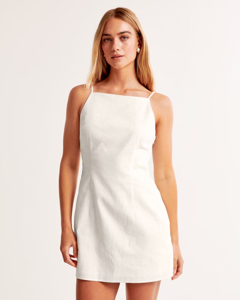 High-Neck Strappy Mini Dress | Abercrombie & Fitch (US)