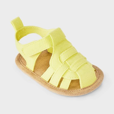 Baby Fisherman Sandals - Cloud Island™ Yellow 6-9M | Target