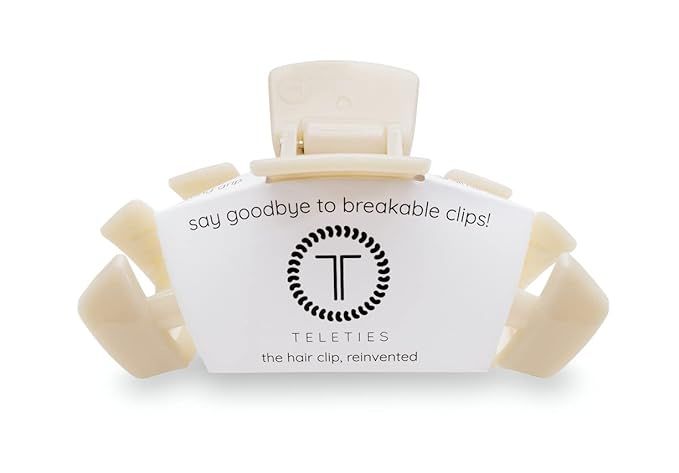 TELETIES - Large Hair Clip - Strong Grip, Bendable Teeth, Comfortable Curved Design - Ideal for T... | Amazon (US)