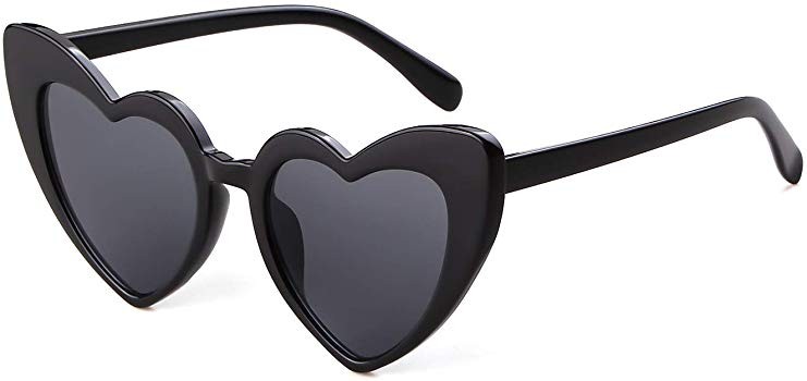 Clout Goggle Heart Sunglasses Vintage Cat Eye Mod Style Retro Kurt Cobain Glasses | Amazon (US)
