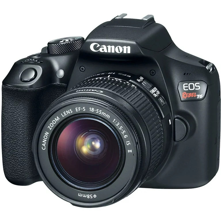 Canon EOS Rebel T6 DSLR Camera with 18-55mm Lens | Walmart (US)
