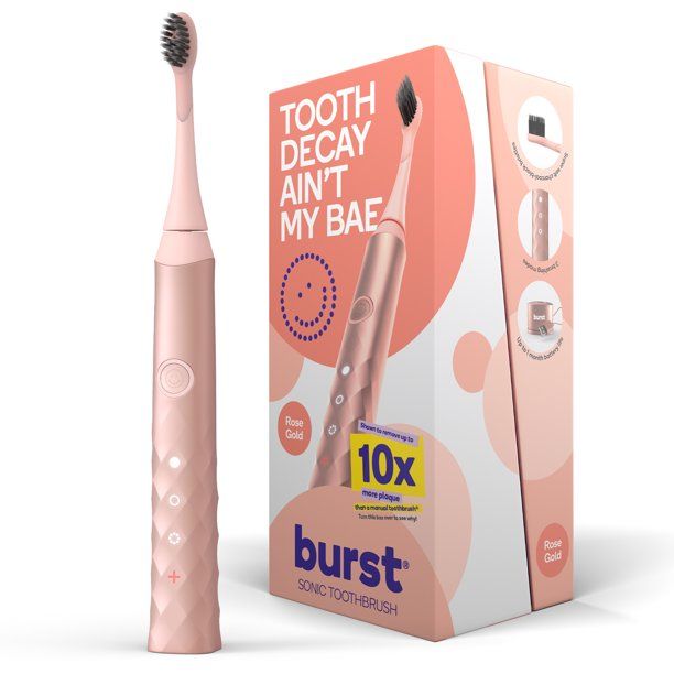 Burst Sonic Electric Toothbrush with 1 Head and Charging Base, Rose Gold - Walmart.com | Walmart (US)