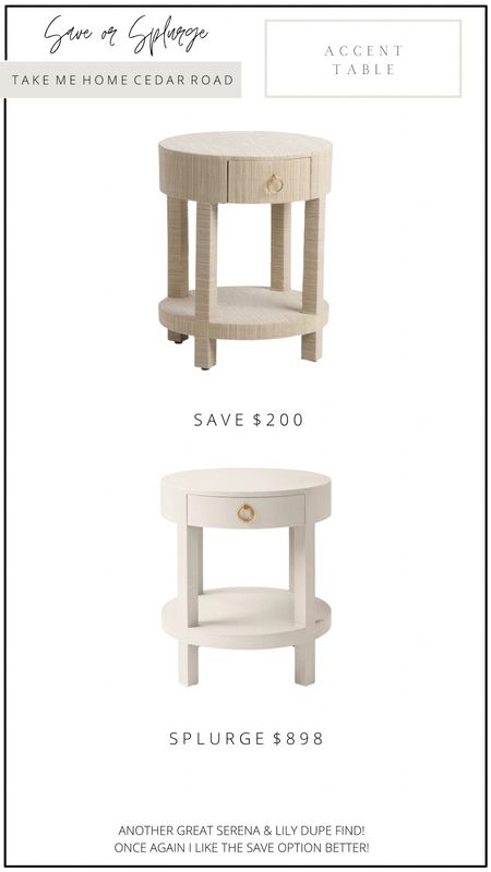 SAVE OR SPLURGE…

okay I love this “save” option so much! Perfect dupe for the Serena and Lily table. 

Accent table, end table, side table, round end table, round side table, living room table, living room, accent furniture, tj maxx, Serena and lily 

#LTKhome #LTKsalealert
