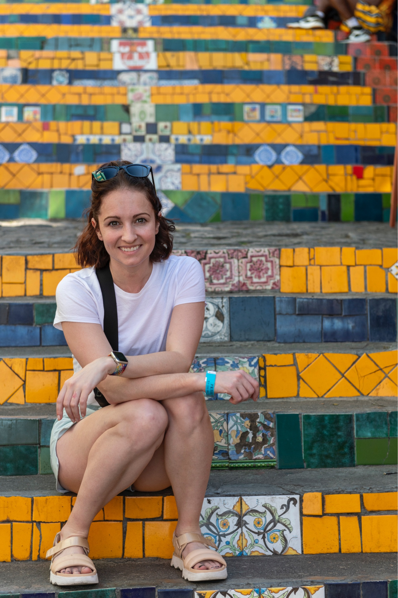 Visit to Escadaria Selarón in Rio De Janeiro 🩵

#sandals #summeroutfit #traveloutfit #summer #shorts #sunglasses

#LTKSeasonal #LTKActive #LTKTravel