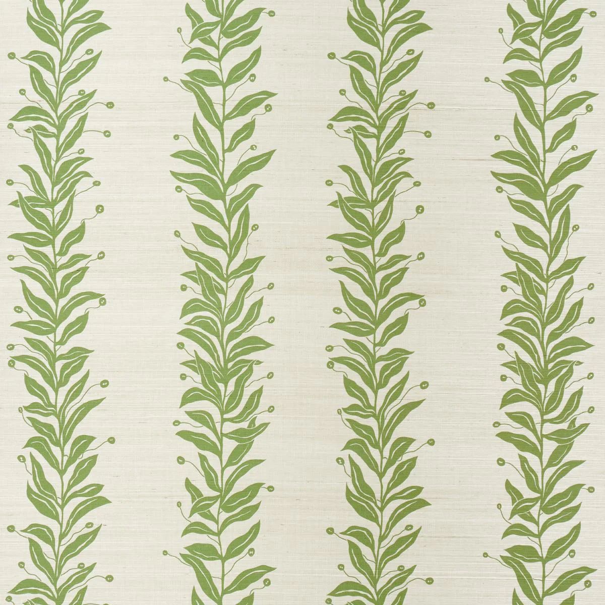Schumacher Tendril Stripe Sisal Olive Wallpaper | DecoratorsBest | DecoratorsBest