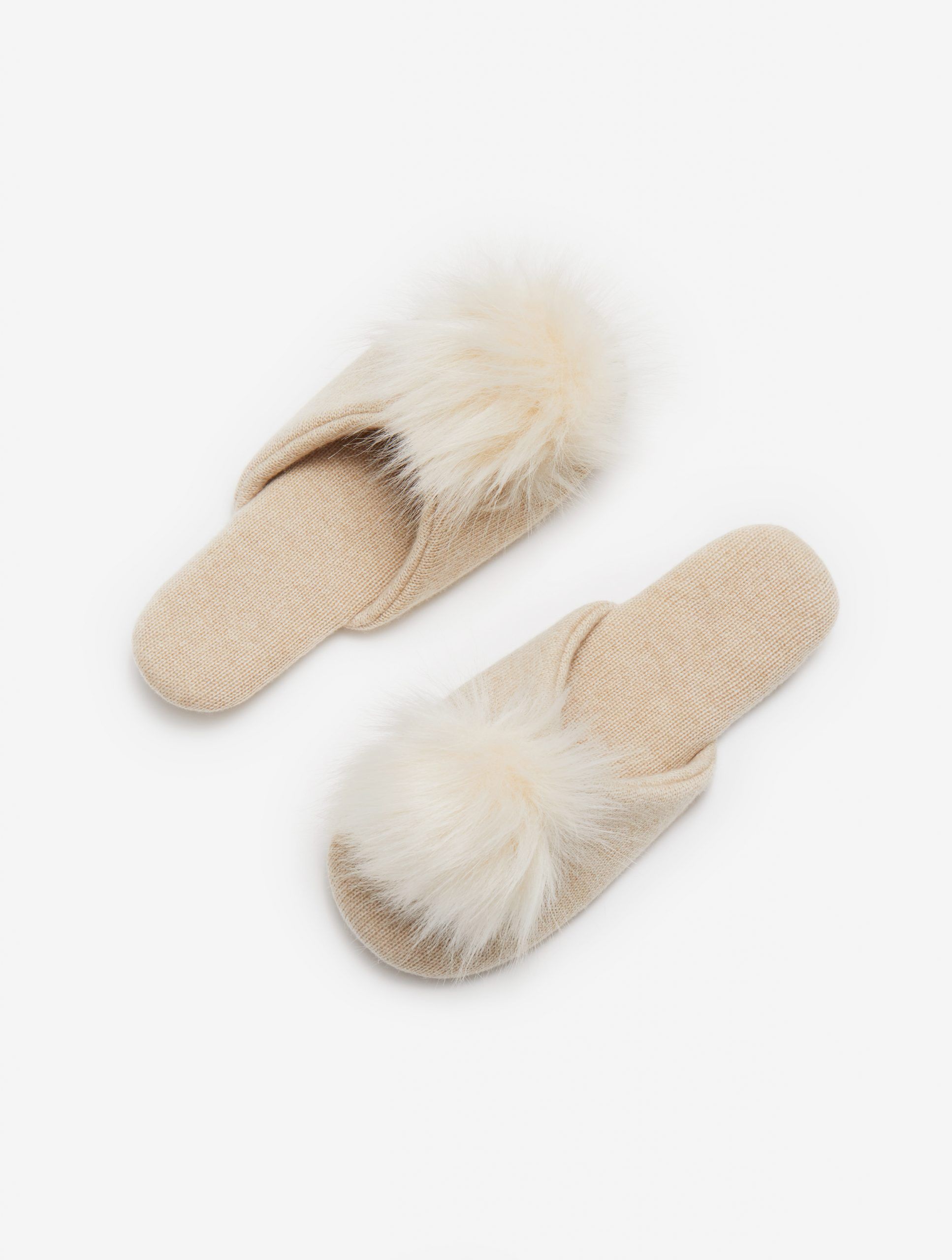 Cashmere Pom Pom Slippers | NAP Loungewear