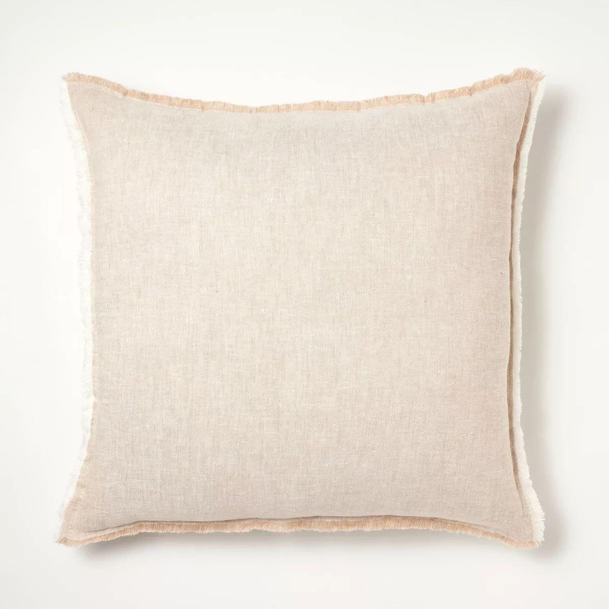 Oversized Reversible Linen Square Throw Pillow with Frayed Edges - Threshold™ designed with Stu... | Target