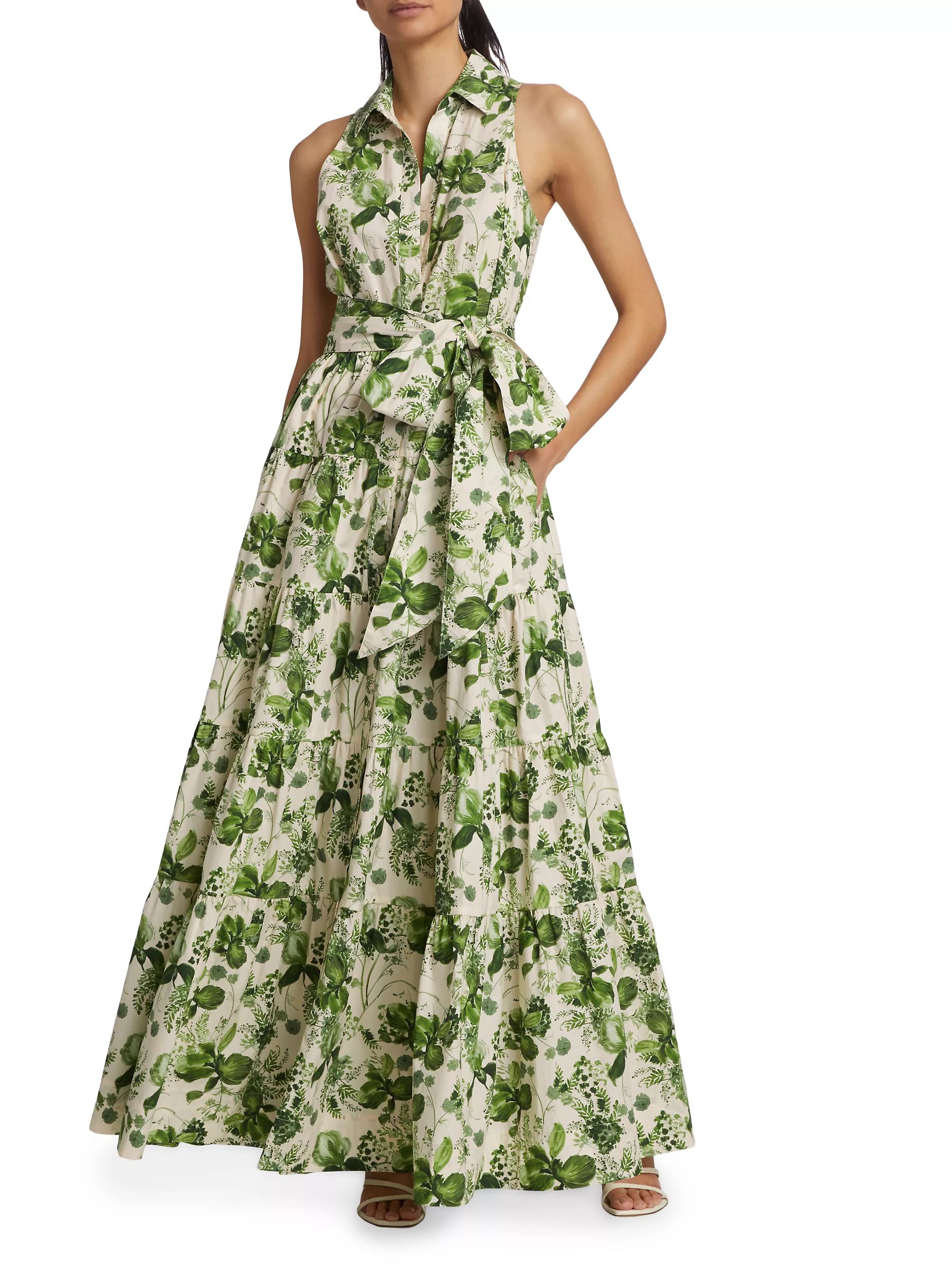 Adriana Floral Cotton Poplin Maxi Dress | Saks Fifth Avenue