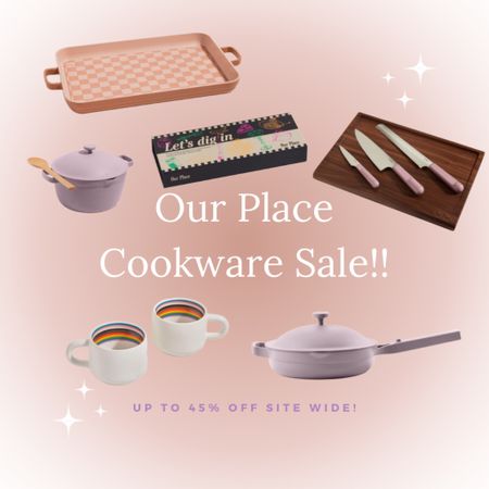 Our Place Cookware Sale Picks!🥂🍽️🥘 

These items make the perfect gift or… treat yourself!! Get up to 45% off site wide :)) 

Our Place 
Always pan
Cookware 
Home
Kitchen 
Cooking tools 

#LTKhome #LTKGiftGuide #LTKsalealert