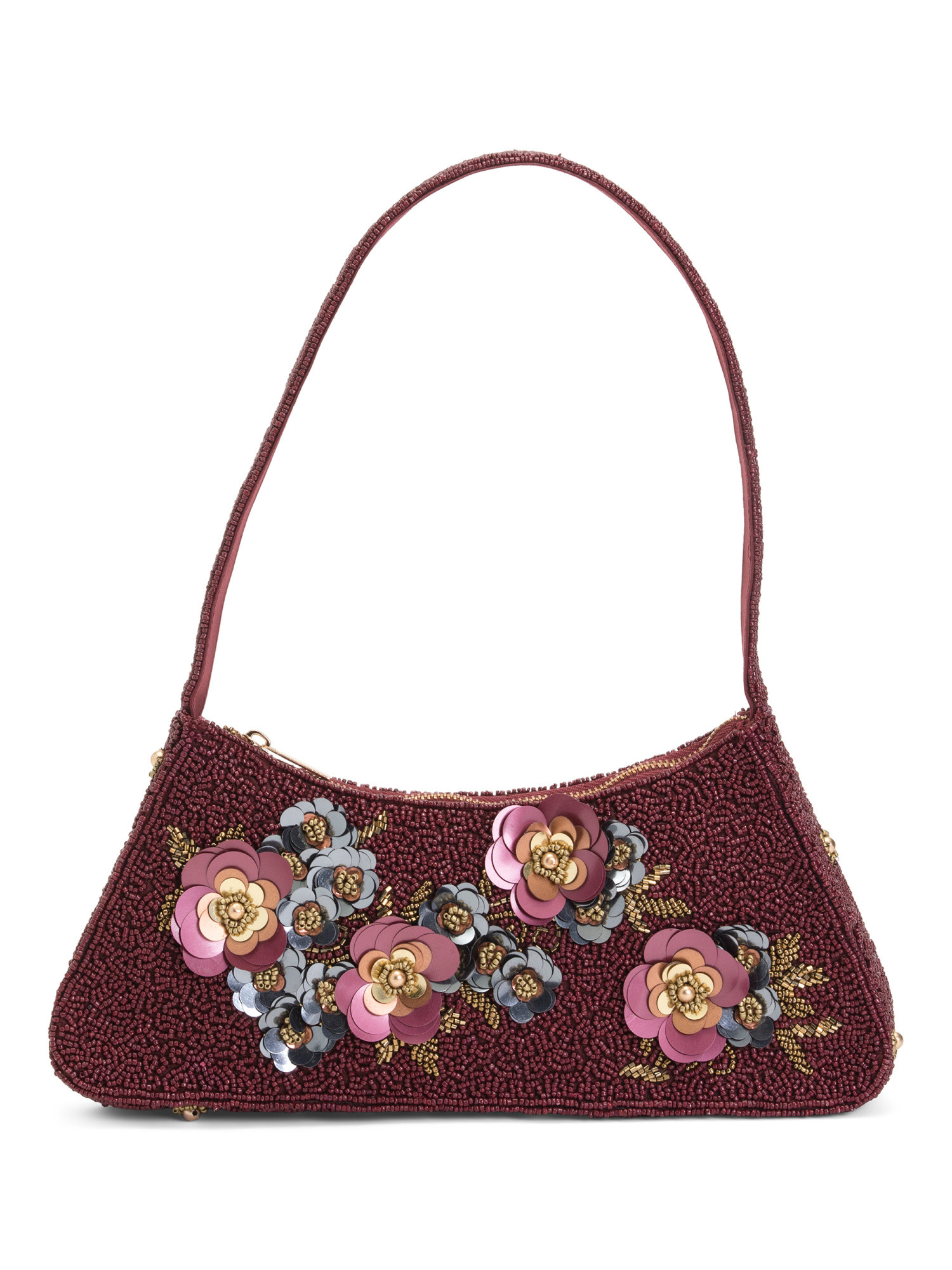 Beaded Floral Shoulder Bag | TJ Maxx