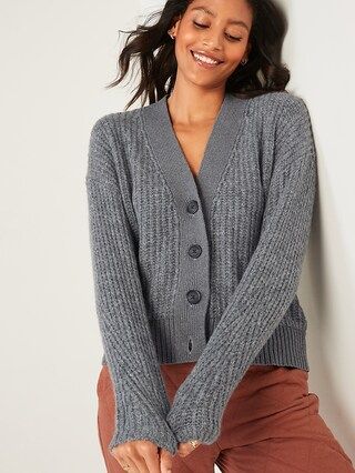 Cozy Shaker-Stitch Button-Front Cardigan Sweater for Women | Old Navy (US)