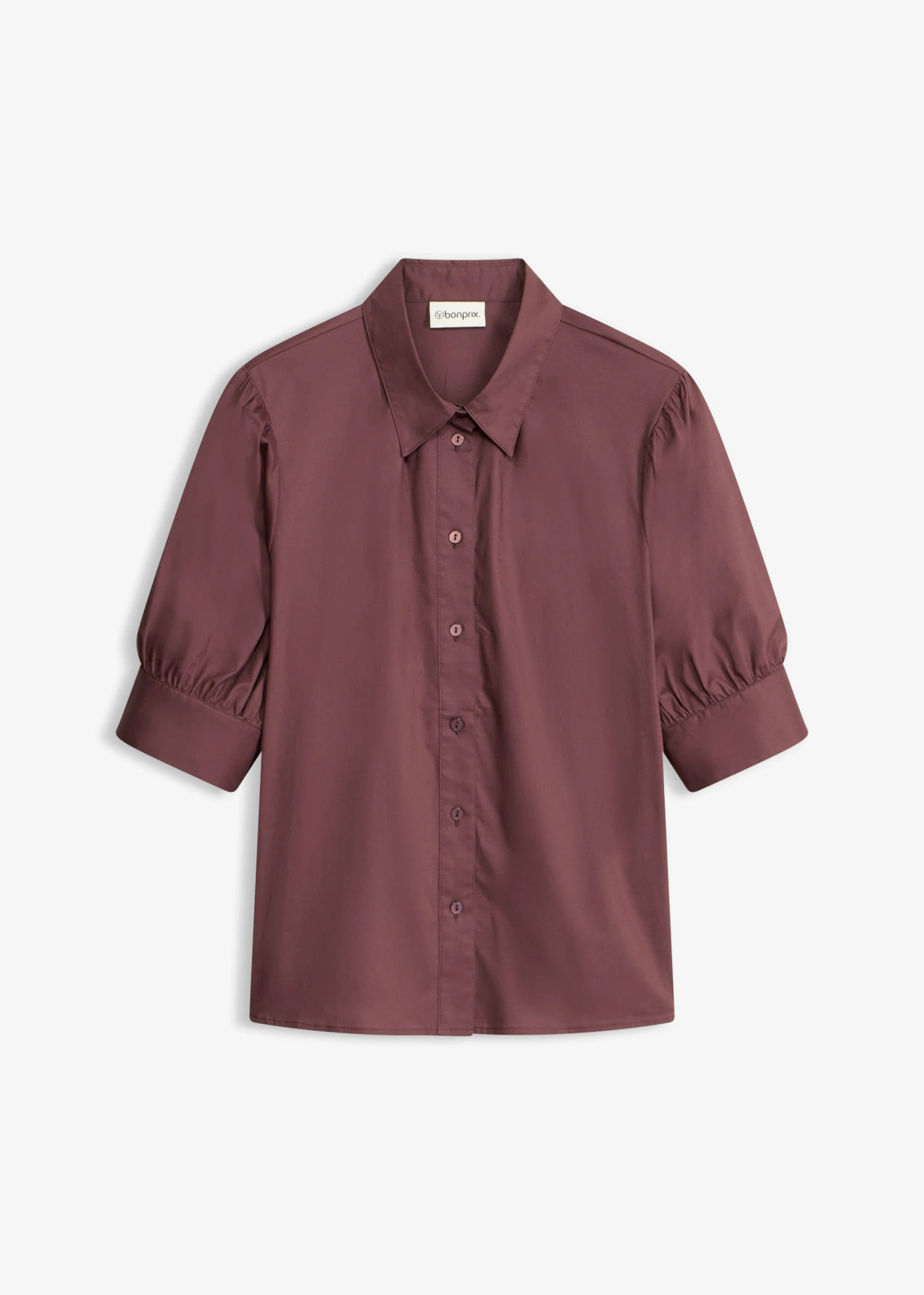 Blouse in een katoenmix cacaobruin | Bonprix NL