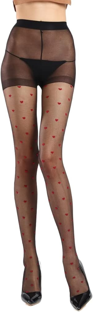 Sahabowi Women Tights, Female Sheer High Waist Pantyhose, Vintage Control Top Stockings | Amazon (US)