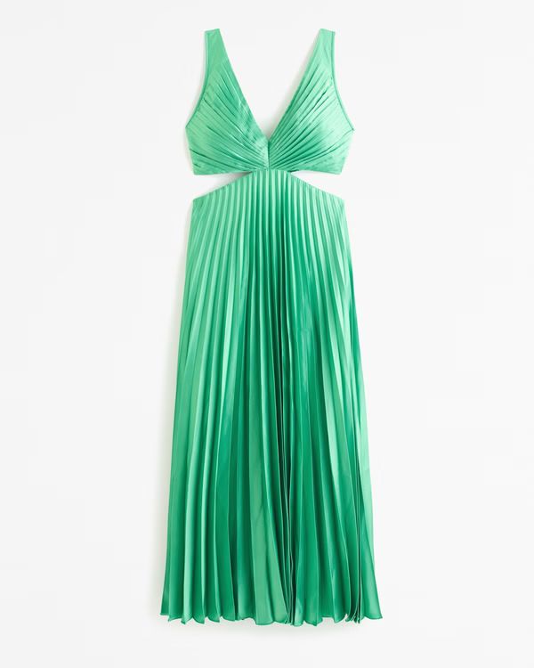 Women's The A&F Giselle Pleated Cutout Maxi Dress | Women's The A&F Wedding Shop | Abercrombie.co... | Abercrombie & Fitch (US)