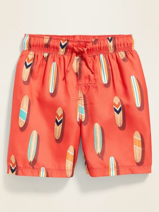Printed Functional Drawstring Swim Trunks for Toddler Boys | Old Navy (US)