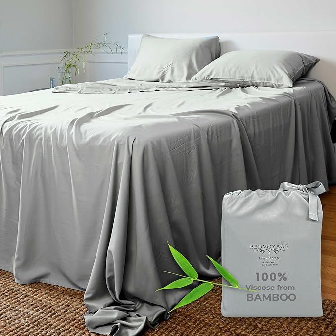 BedVoyage Premium 100% Viscose derived from Bamboo Queen Bed Sheet Set - Cooling Bedding for Ulti... | Amazon (US)