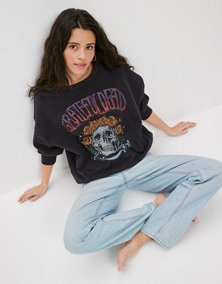 AE Oversized Grateful Dead Graphic Sweatshirt | American Eagle Outfitters (US & CA)