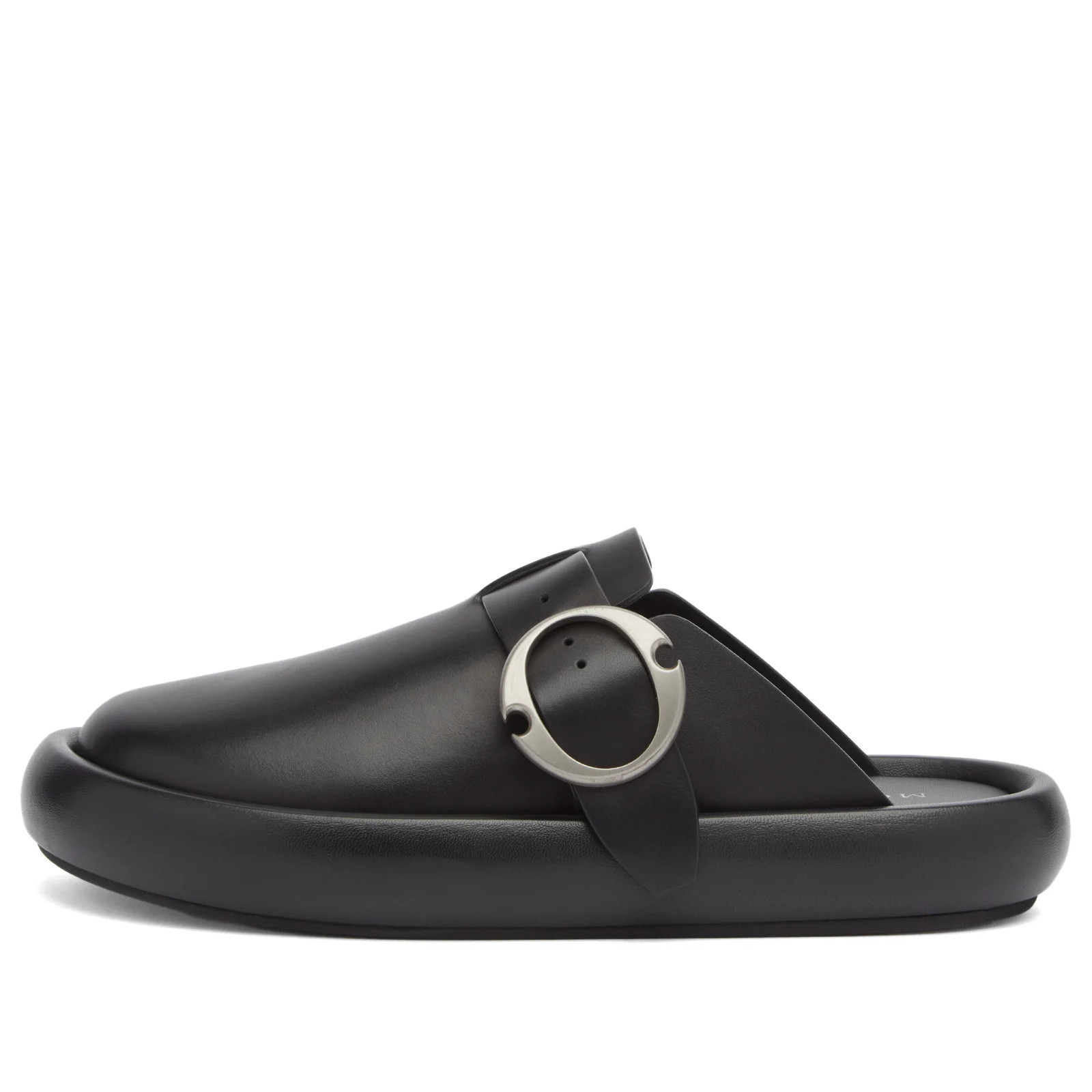 Alexander McQueen Men's Leather Clog in Black/Silver, Size EU 41 | END. Clothing | END. Clothing
