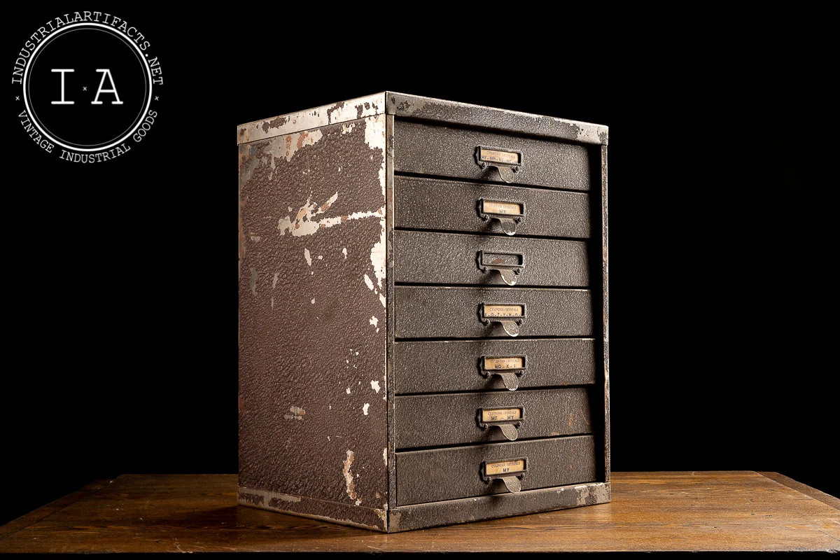Vintage Industrial Tabletop Small Parts Cabinet - Etsy | Etsy (Global)