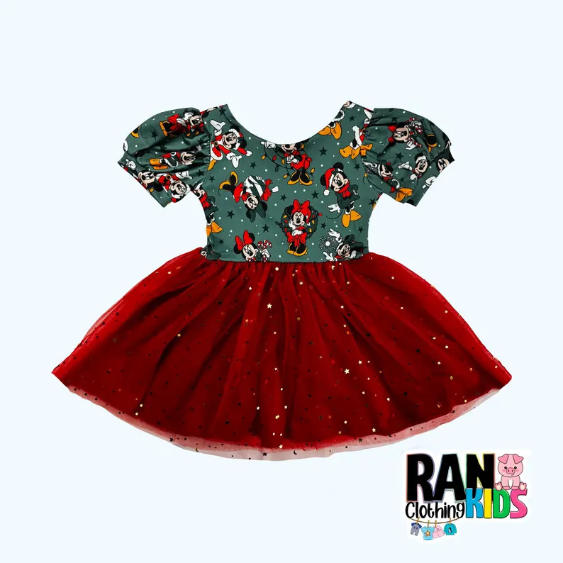 Christmas Tulle Dress , Baby Dress Minnie, Disney Christmas Dress , Princesses Twirl Dress, Girls... | Etsy (US)