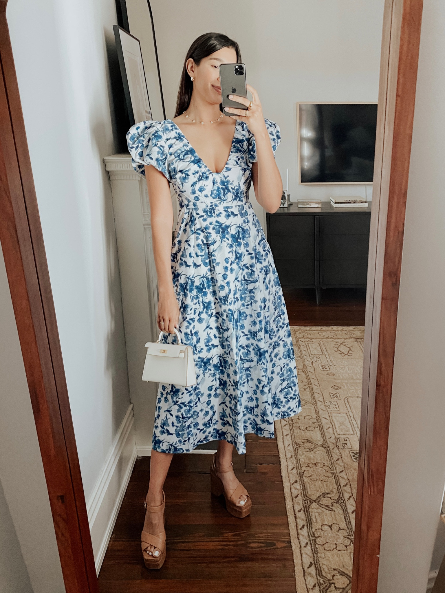 open lace back dress Mikael Aghal Belted Midi Dress – Long Sleeve Tie Neck – MIKAEL AGHAL main image 0