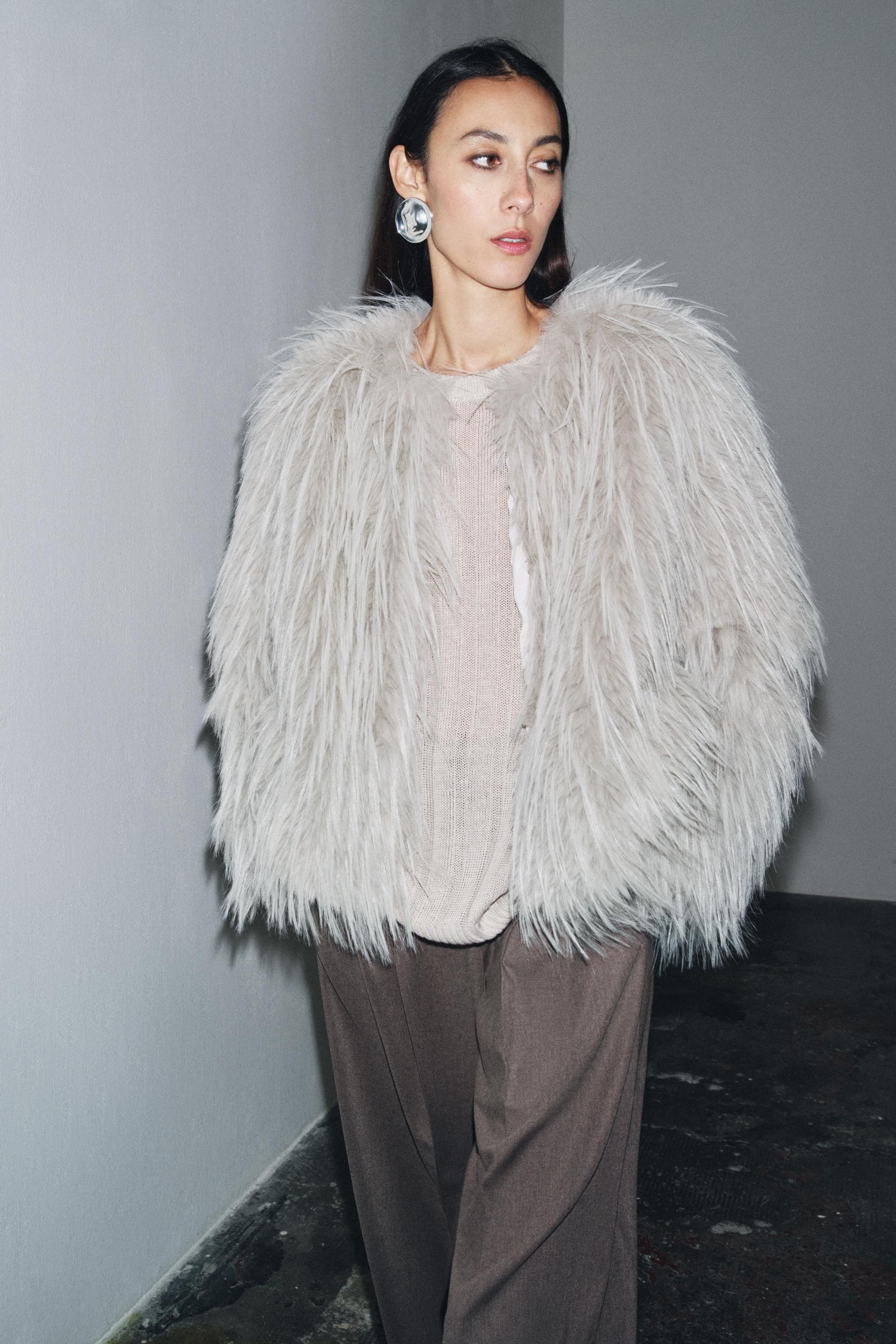 ZW COLLECTION FAUX FUR COAT | Zara US