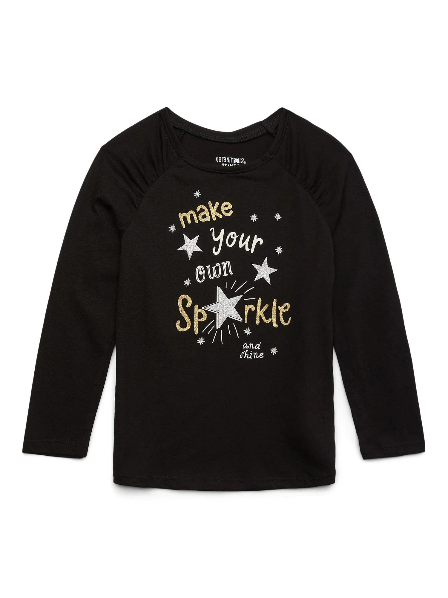 Garanimals Toddler Girls Holiday Graphic Print Tee with Long Sleeves, Sizes 18M-5T - Walmart.com | Walmart (US)