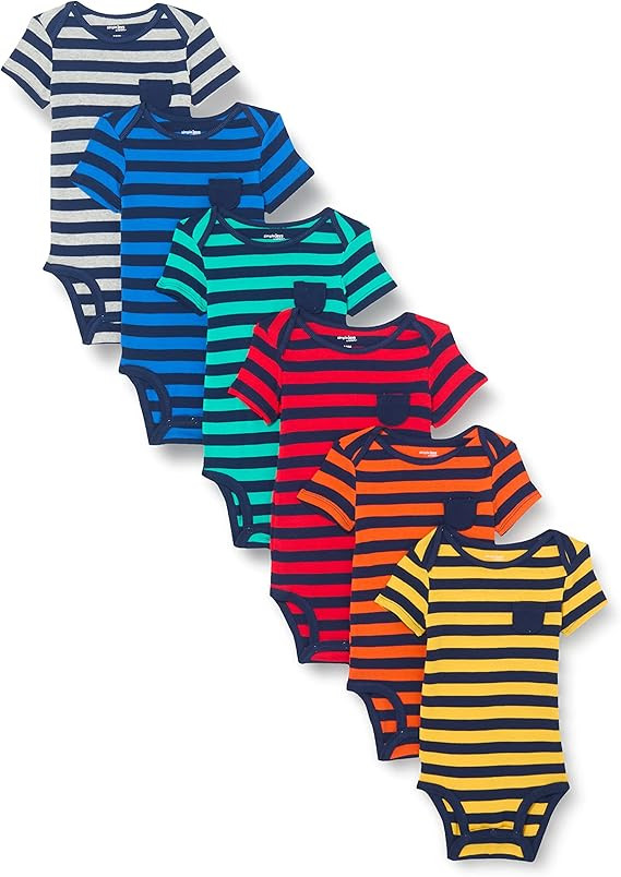 Simple Joys by Carter's Baby Boys' Short-Sleeve Bodysuit, Pack of 6 | Amazon (US)