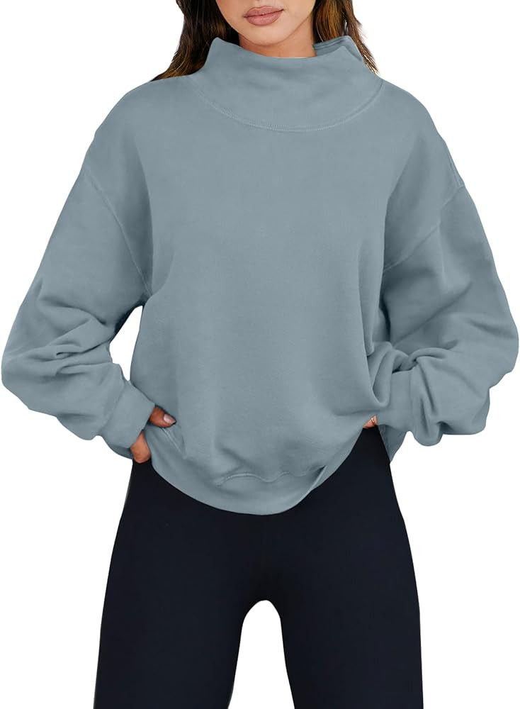 ANRABESS Womens Oversized Sweatshirts Turtleneck Pullover Long Sleeve Hoodies Tops Spring Outfits... | Amazon (US)