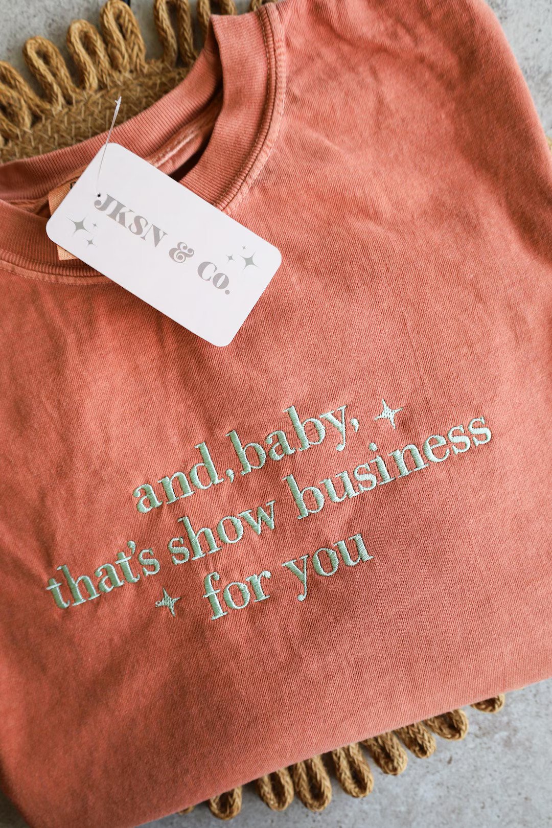 Showgirl Life Comfort Colors Embroidered Tee, and Baby That’s Show Business for You Tee - Etsy | Etsy (US)