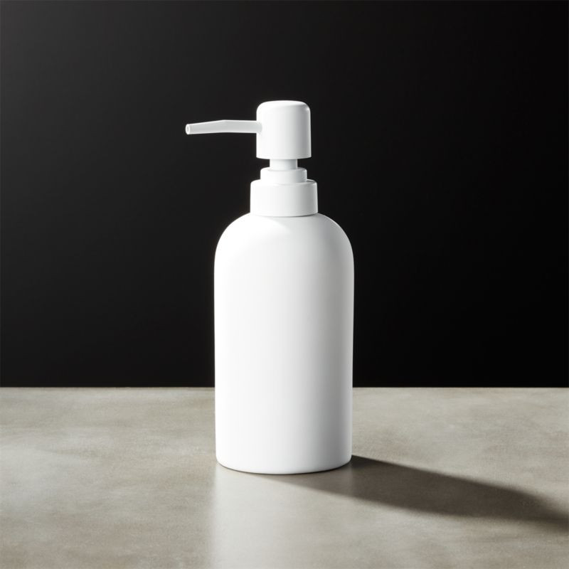 White Rubber Coated Soap Pump + Reviews | CB2 | CB2