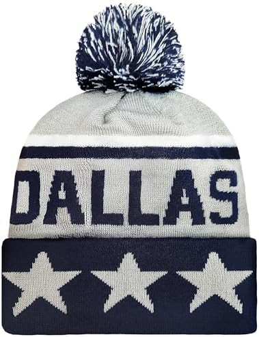 Beanie Hat Football Knit Hats Winter Cuffed Stylish Beanie Cap Sport Fans Fashion Toque Cap | Amazon (US)