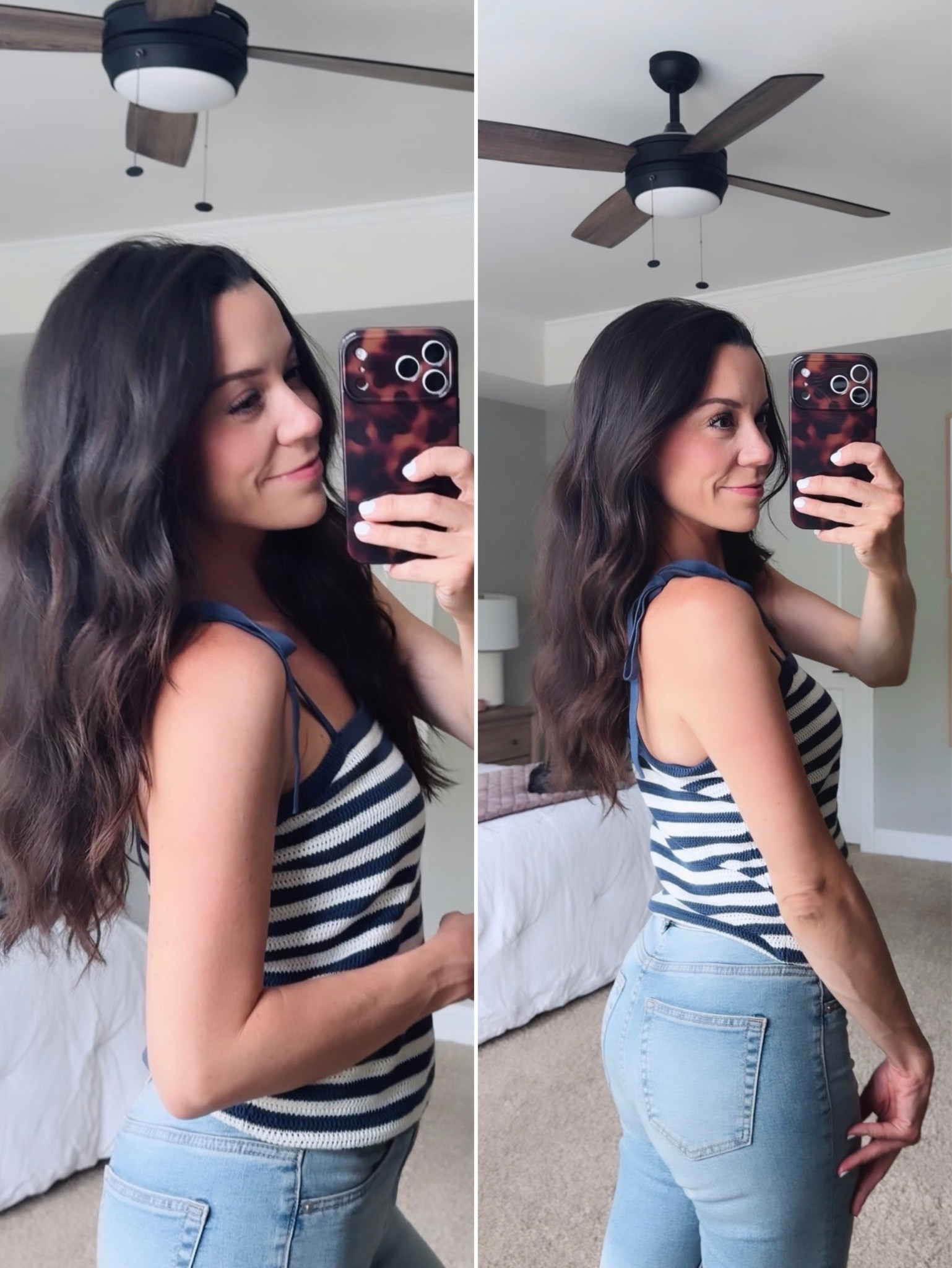 The summer fit I’ll have on repeat! My go-to comfy stretchy light wash denim with this cute tie string tank! Love its crochet look and the stripes. It’s a cute non-boring tank top for hot summer days!

#LTKootd #LTKSeasonal #LTKmomlife