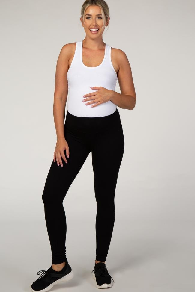 Black Basic Maternity Legging | PinkBlush Maternity