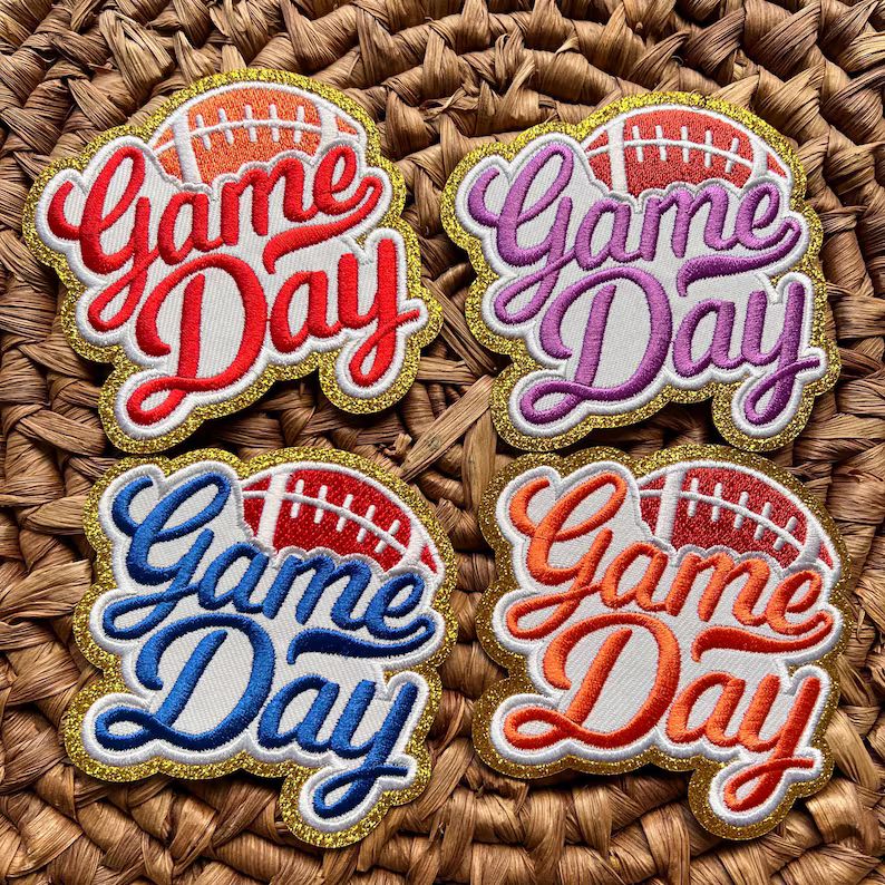 Game Day Iron on Patches, Southern Patches, Trendy Hat Patch, Football Patches, College Football ... | Etsy (US)