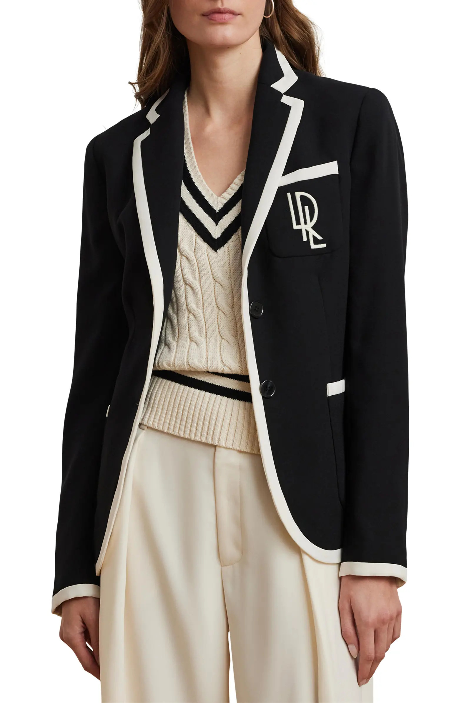 Two-Tone Georgette Blazer | Nordstrom