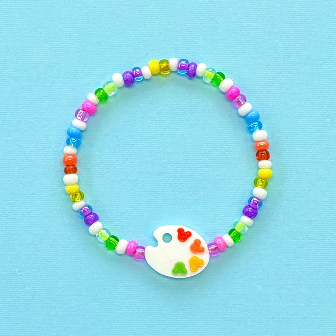 Festival of the Arts Bracelet, Mickey Paint Palette Bracelet, Rainbow Epcot Bracelet | Etsy (US)