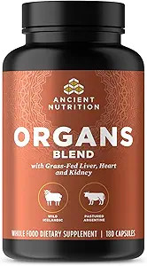 Ancient Nutrition Organ Supplements, Grass-Fed and Wild Organ Complex Capsules, Liver, Heart, Kid... | Amazon (US)