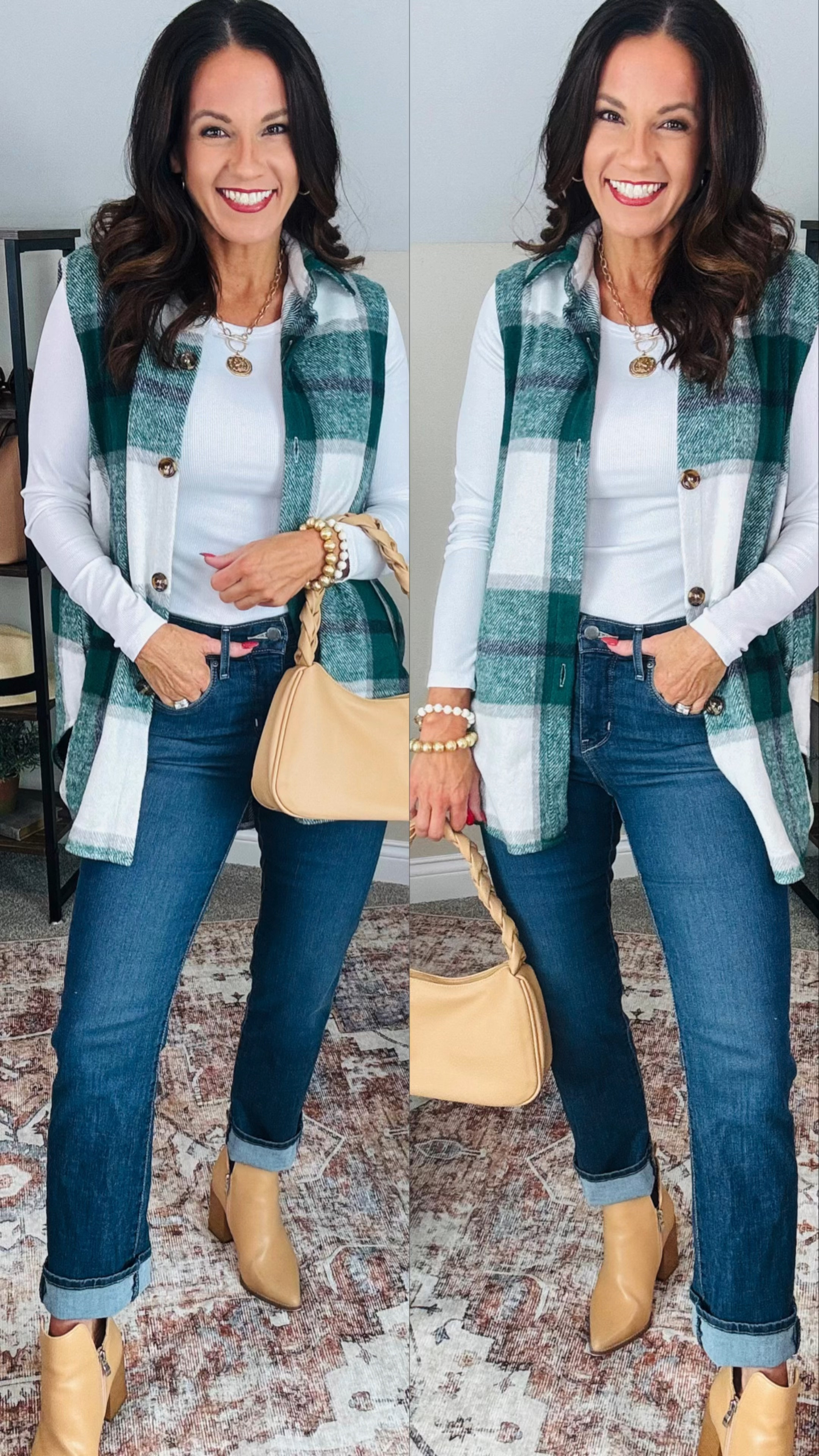 Such an easy and classic fall look! 5’3/129lbs/34D All items run TTS except for boots-size down 1/2 // Wearing the short length in jeans. #fallfashion #founditonamazon

#LTKShoeCrush #LTKFindsUnder50 #LTKStyleTip